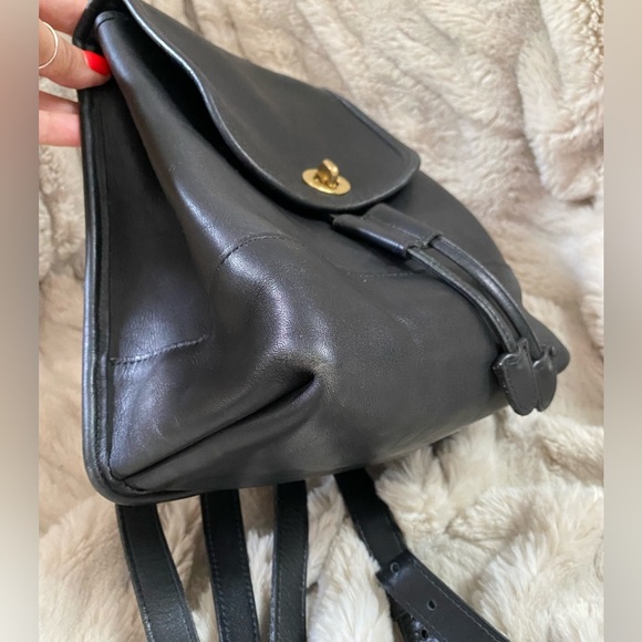 Vintage Coach Legacy Mini Daypack/Backpack Black Leather 9960 - Picture 11 of 12